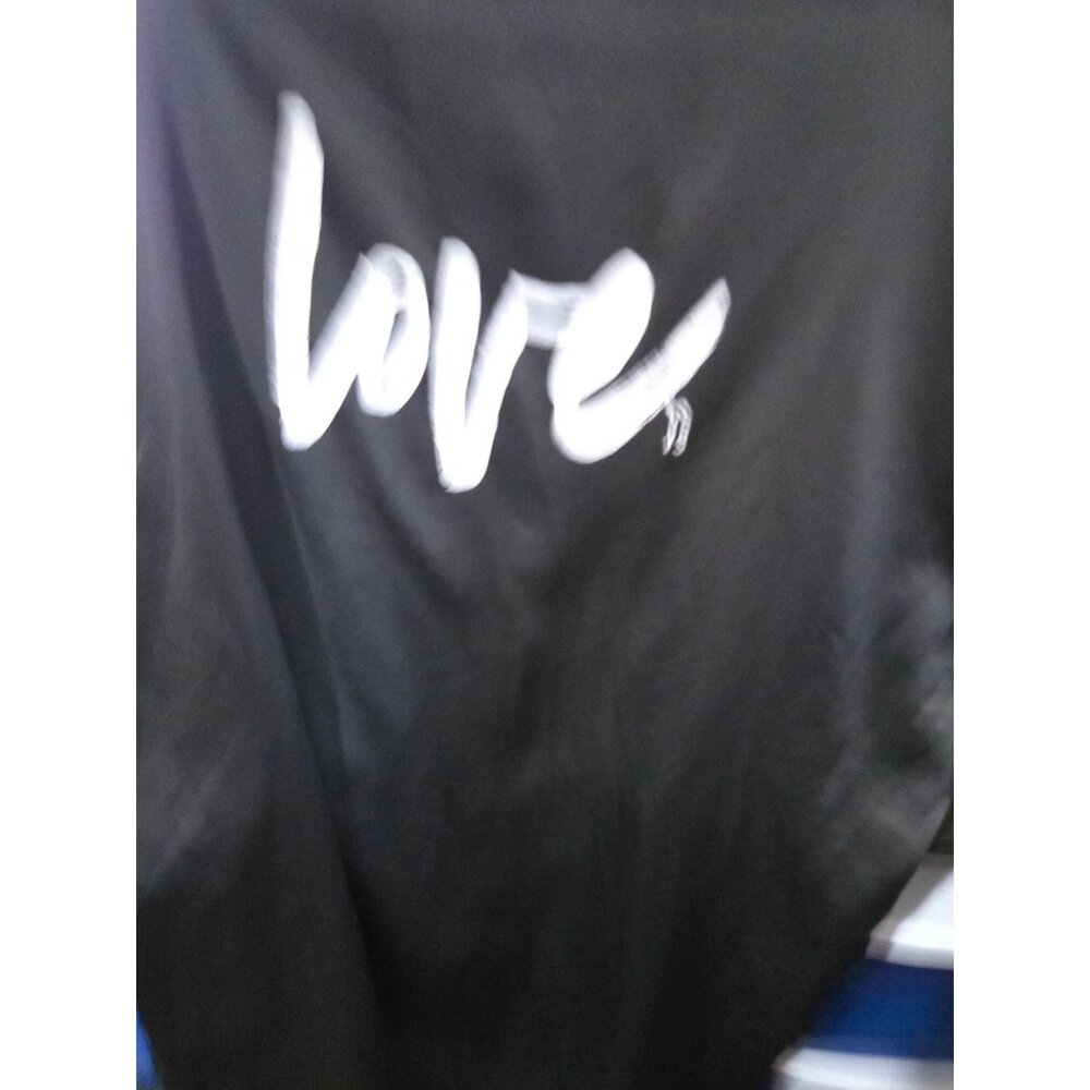 Victoria's Secret Black Love VS Tie Front Satin Robe One Size NWT Silky Lingerie - Picture 4 of 9